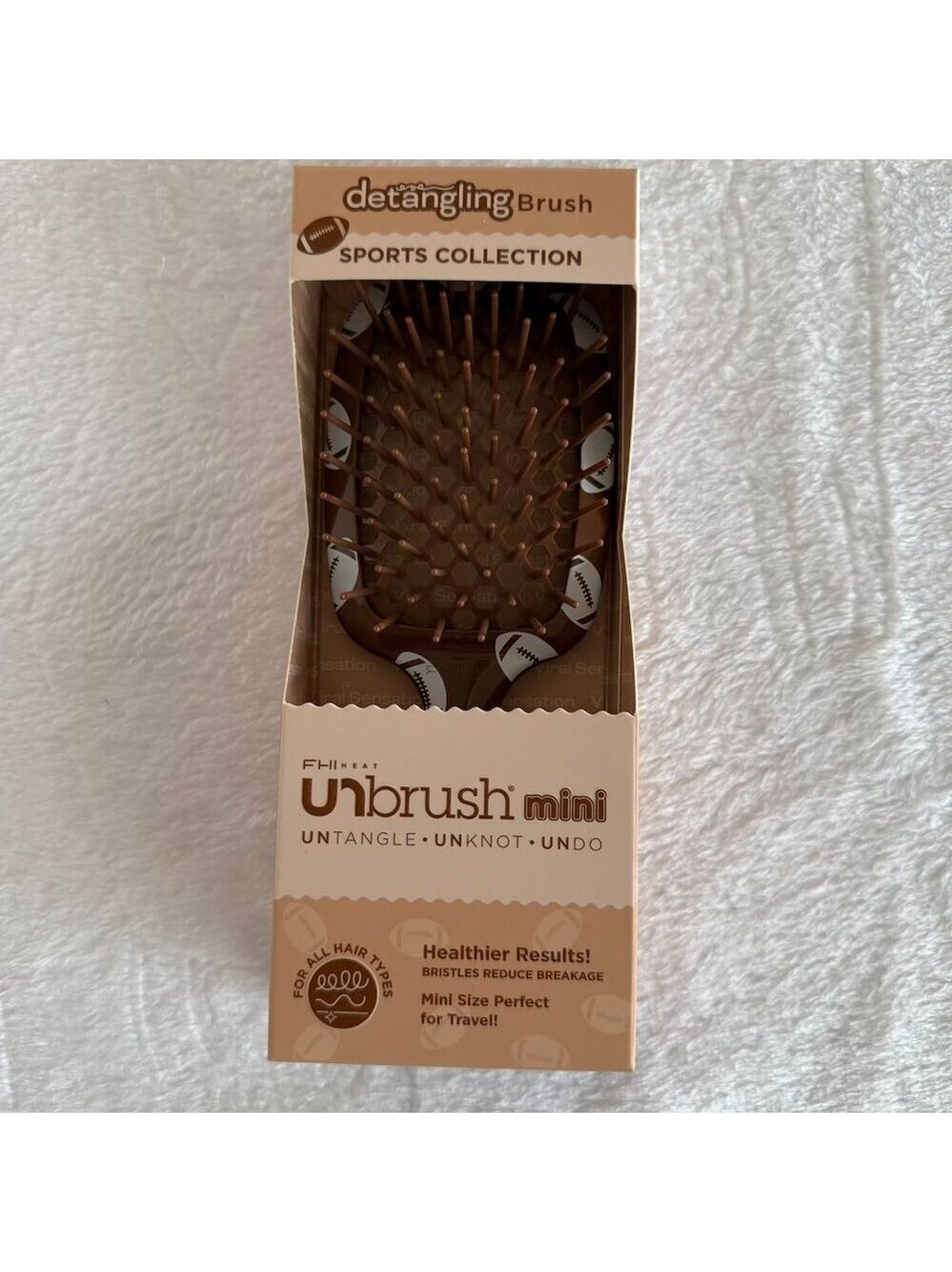 FHI Heat NEW UNbrush Detangling Hair Brush Mini Sports – Football